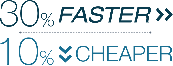 Office Design and Construct is 30% Faster - 10% Cheaper
