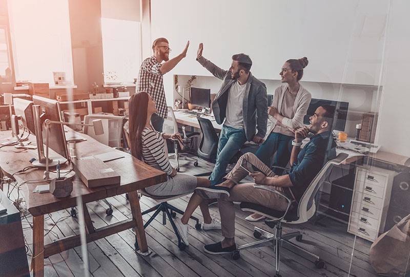 Employees chatting - Culture Space Employees chatting - Culture Space