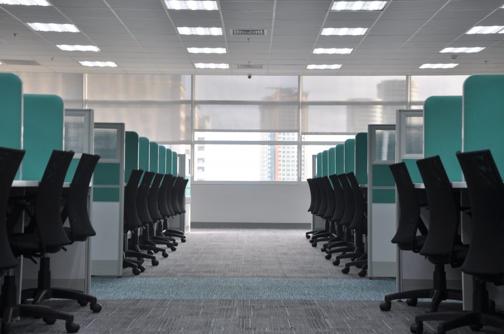 Employees chatting - Culture Space Empty Office
